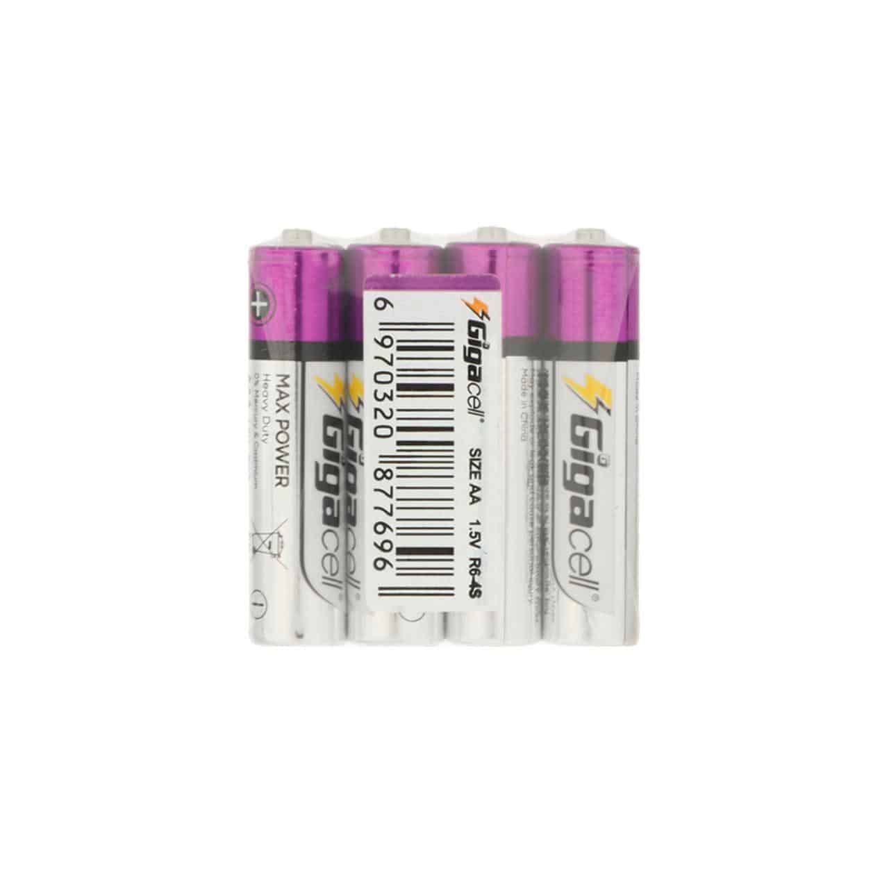 باتری قلمی GigaCell-AA مدل Max Power Heavy Duty شرینگ بسته 4 عددیجدید