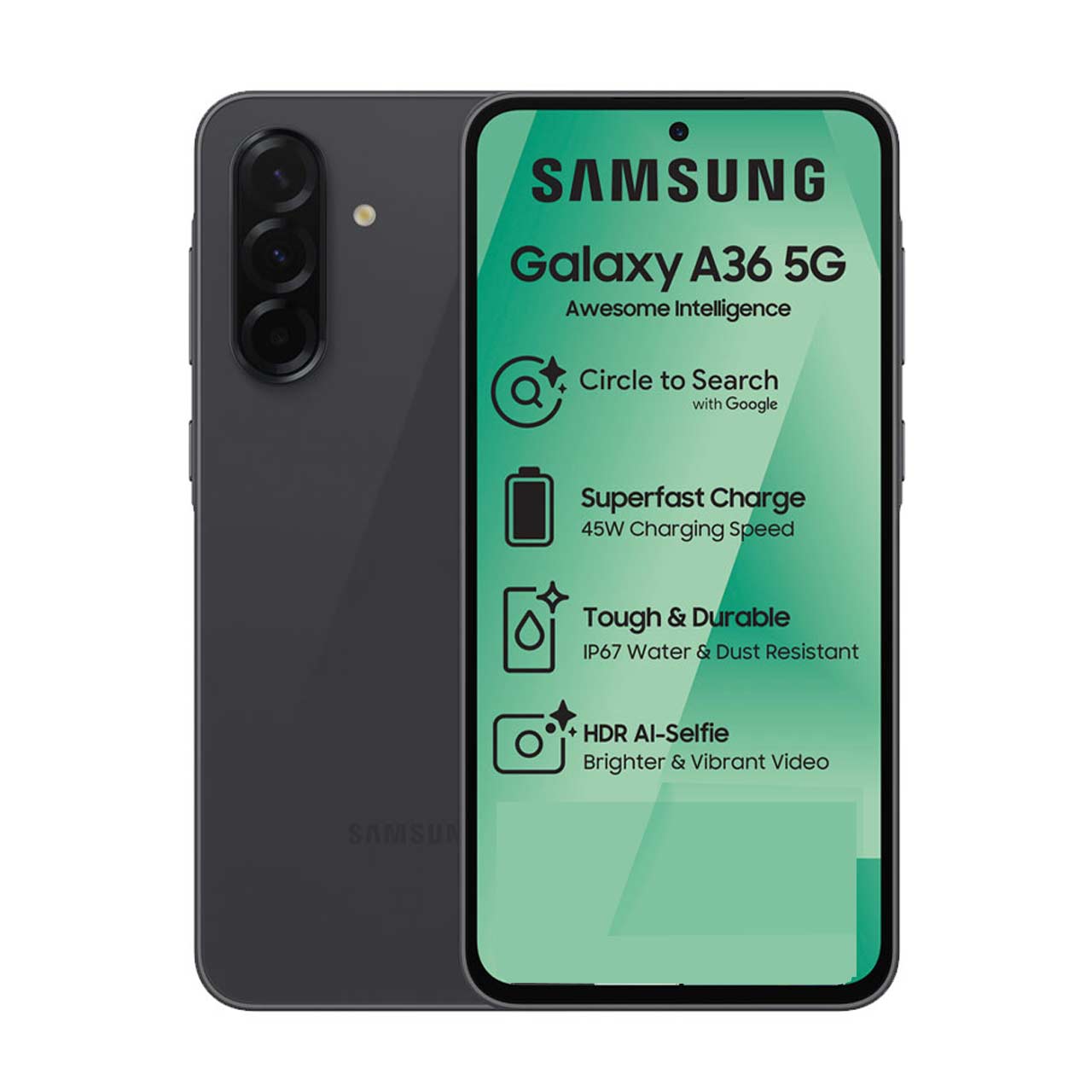 گوشی موبایل Samsung مدل Galaxy A36 5G (RAM 8) ظرفیت 256GB - مشکی (ویتنام)جدید