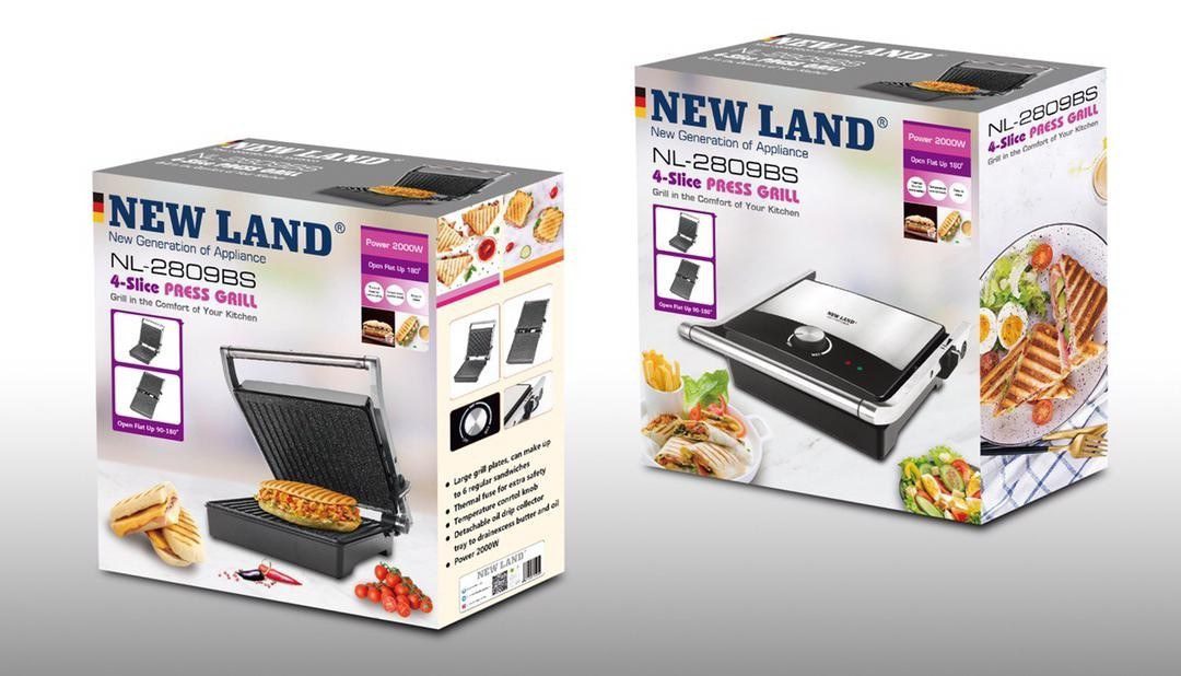 ساندویچ میکر 5 کاره نیولند مدل NL-2809BL