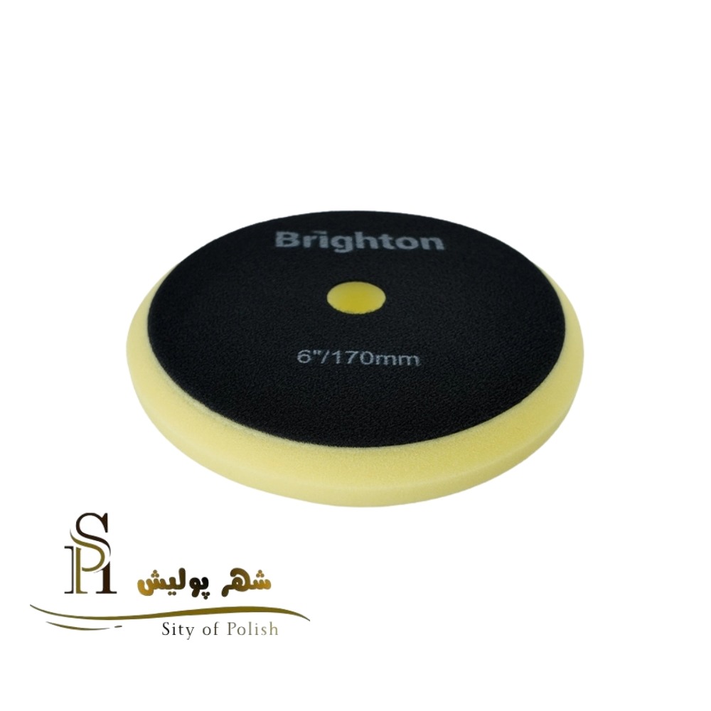پد پولیش نرم دوال زرد برایتون سایز 150 میلیمتر (6 اینچ) – Brayt DA Soft Polishing Pad
