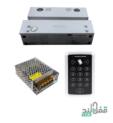 پک قفل برقی درب شیشه ای مدل کارتی و تگی