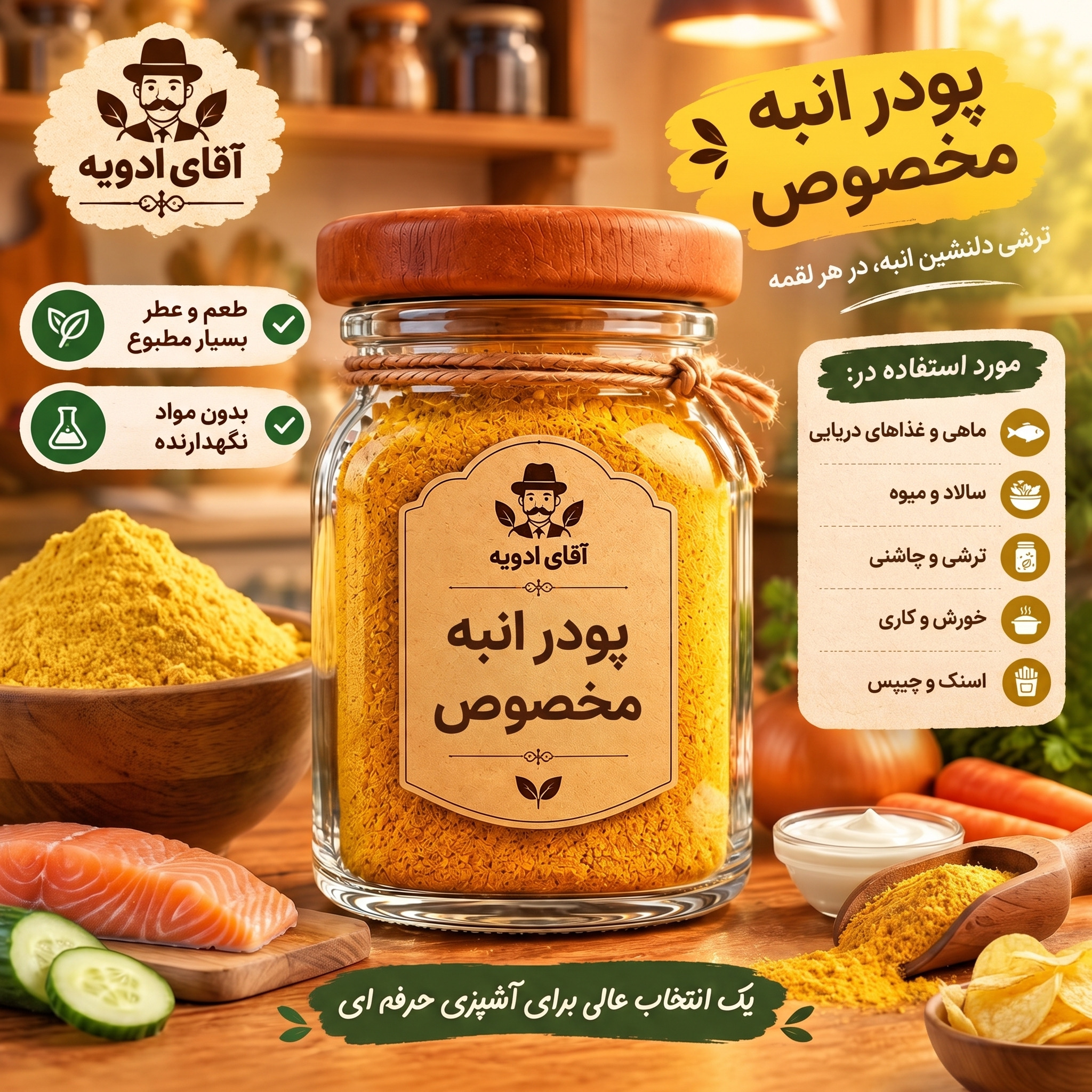 پودر انبه مخصوص (/500/250/100) گرمی