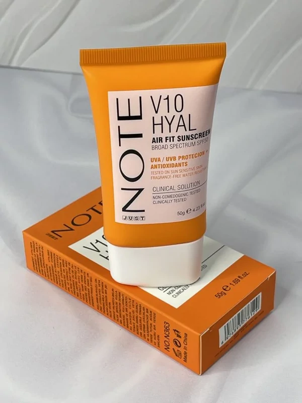 ضد آفتاب نوت V10 هایال ایر فیت SPF50 حجم 50 میل مناسب پوست نرمال خشک و دهیدراته اصلیجدید