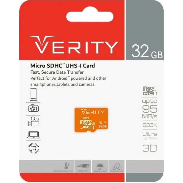 کارت حافظه وریتی مدل 633X ظرفیت 32 گیگابایت کلاس 10 استاندارد UHS-I U1 سرعت 95MBps