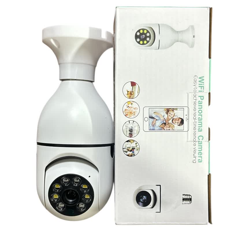 دوربین wifi 360 لامپی دید در شب رنگی (پس کرایه)جدید