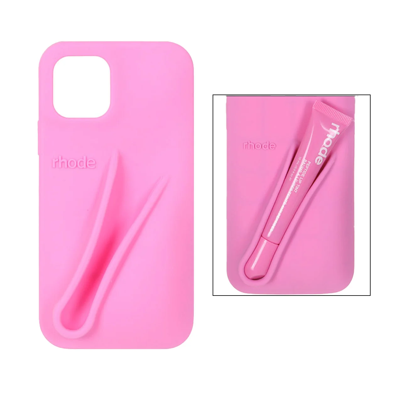 قاب سیلیکونی پاک کنی rhode با ست لیپ گلاس Apple iPhone 11 Pro