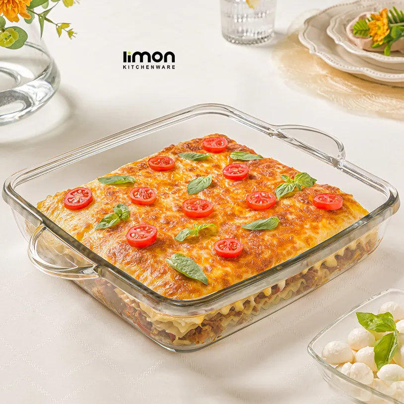تابه چهارگوش شیشهای 3 لیتر لیمون کد 2238