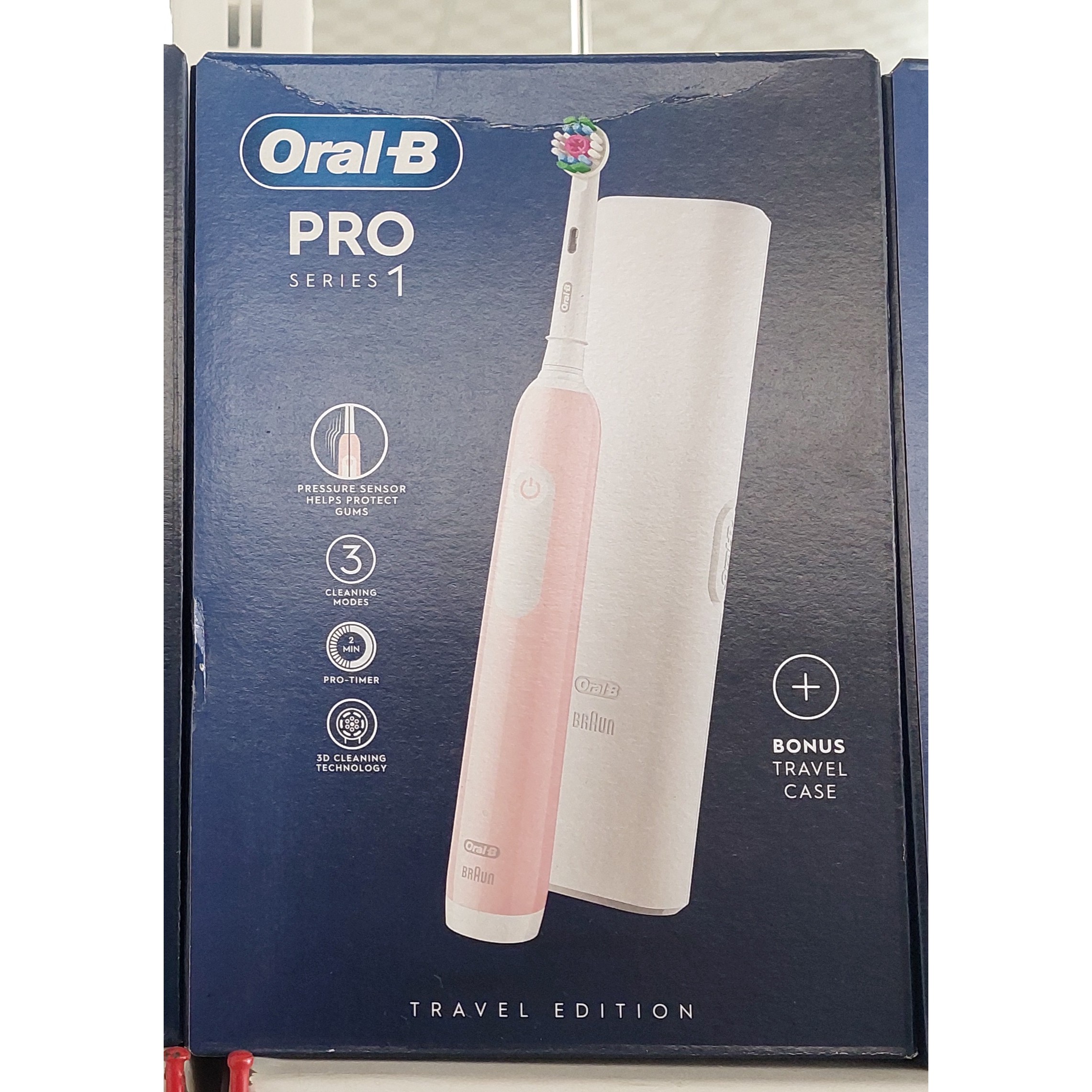 مسواک برقی اورال بی مدل pro series 1 صورتی (همراه با کیف مسافرتی)جدید