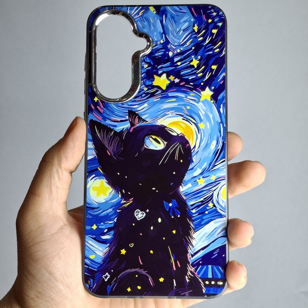 قاب کاور شب ستاره ای سامسونگ Galaxy A36 طرح گربه