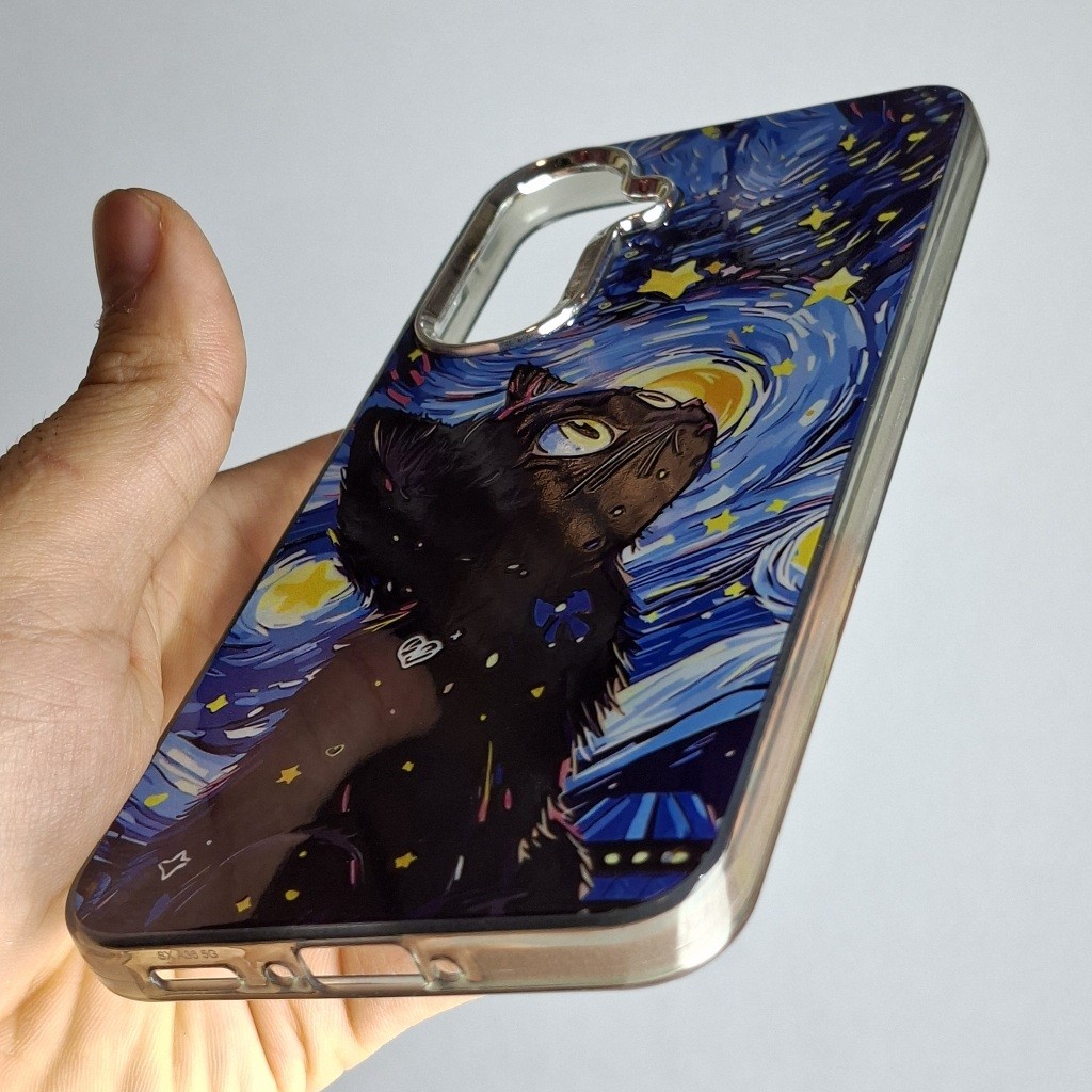 قاب کاور شب ستاره ای سامسونگ Galaxy A36 طرح گربه