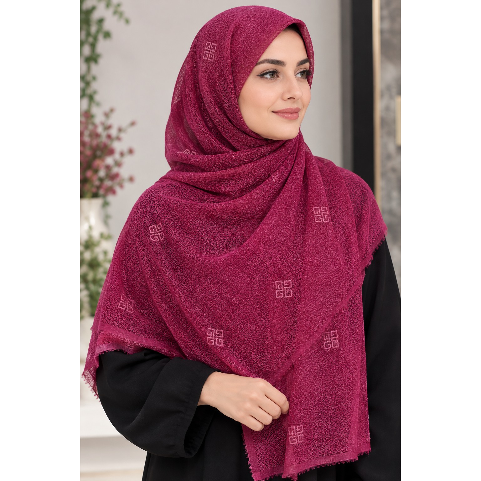 شال تور مجلسی عنکبوتی گلدوزی شده سبک و شیکجدید