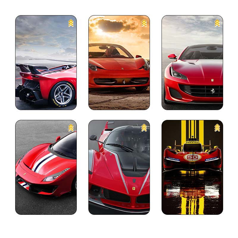 استیکر کارت مدل فراری Ferrari کد 54061 مجموعه 6 عددیجدید