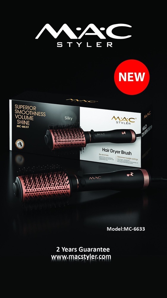 سشوار چرخشی برسدار حرفهای آیونیک مک استایلر (MAC Styler) مدل MAC-6633جدید