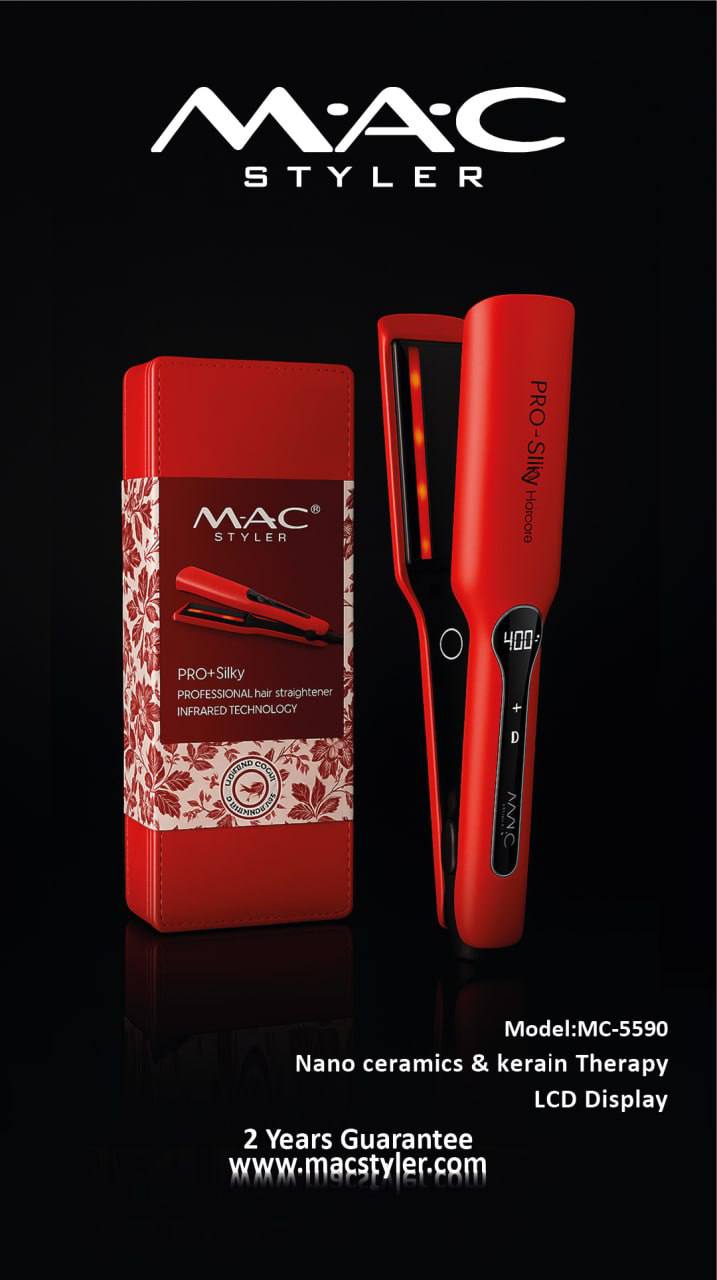 اتو مو حرفهای کراتین مک استایلر (MAC Styler) مدل MC-5590 با پوشش نانو تیتانیومجدید