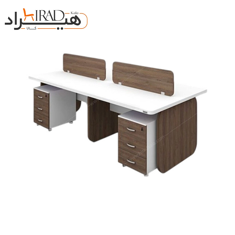 میز کار گروهی 4 نفره 240×125 با 12 کشو هیراد مدل W109