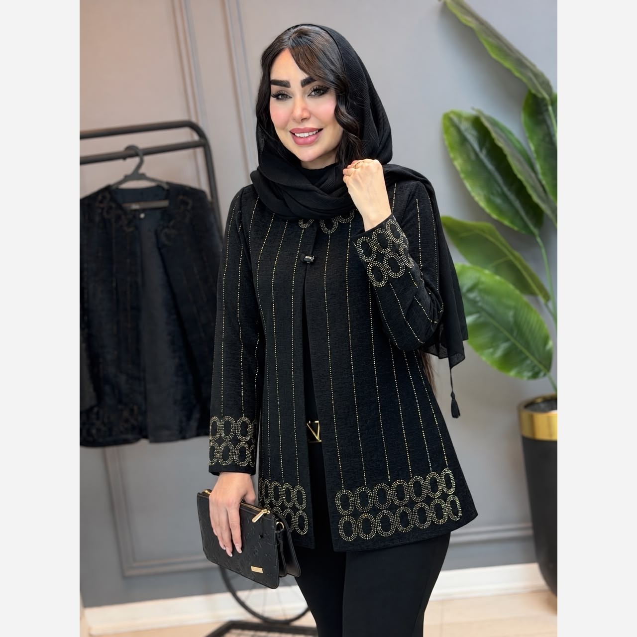 کت مخمل مجلسی فول نگینجدید