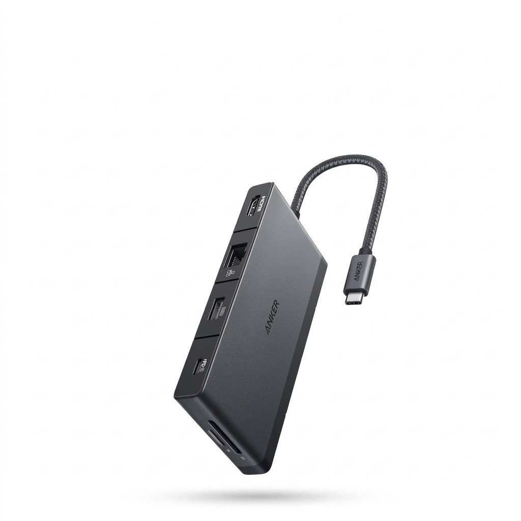 هاب 9 پورت USB-C انکر مدل USB-C Hub 9-in-1/4K HDMI A8373 / 552 ضمانت ارسال کالای اصلجدید