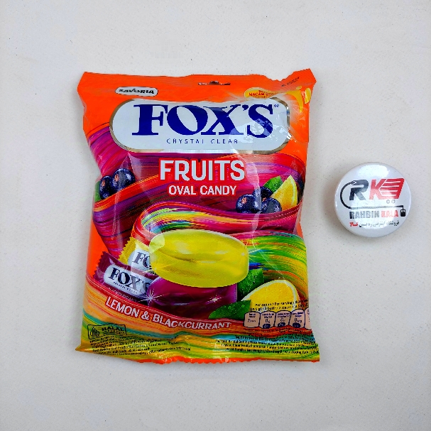 آبنبات میوه ای کریستالی لیمو و بلک کارنت 90 گرم فوکس foxs
