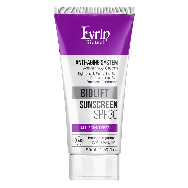 کرم ضد آفتاب ضد چروک صورت بیرنگ اورین بیوتک SPF 30 مدل BIOLIFT محافظ UVA UVB مناسب برای انواع پوست حجم 50 میلیلیترجدید