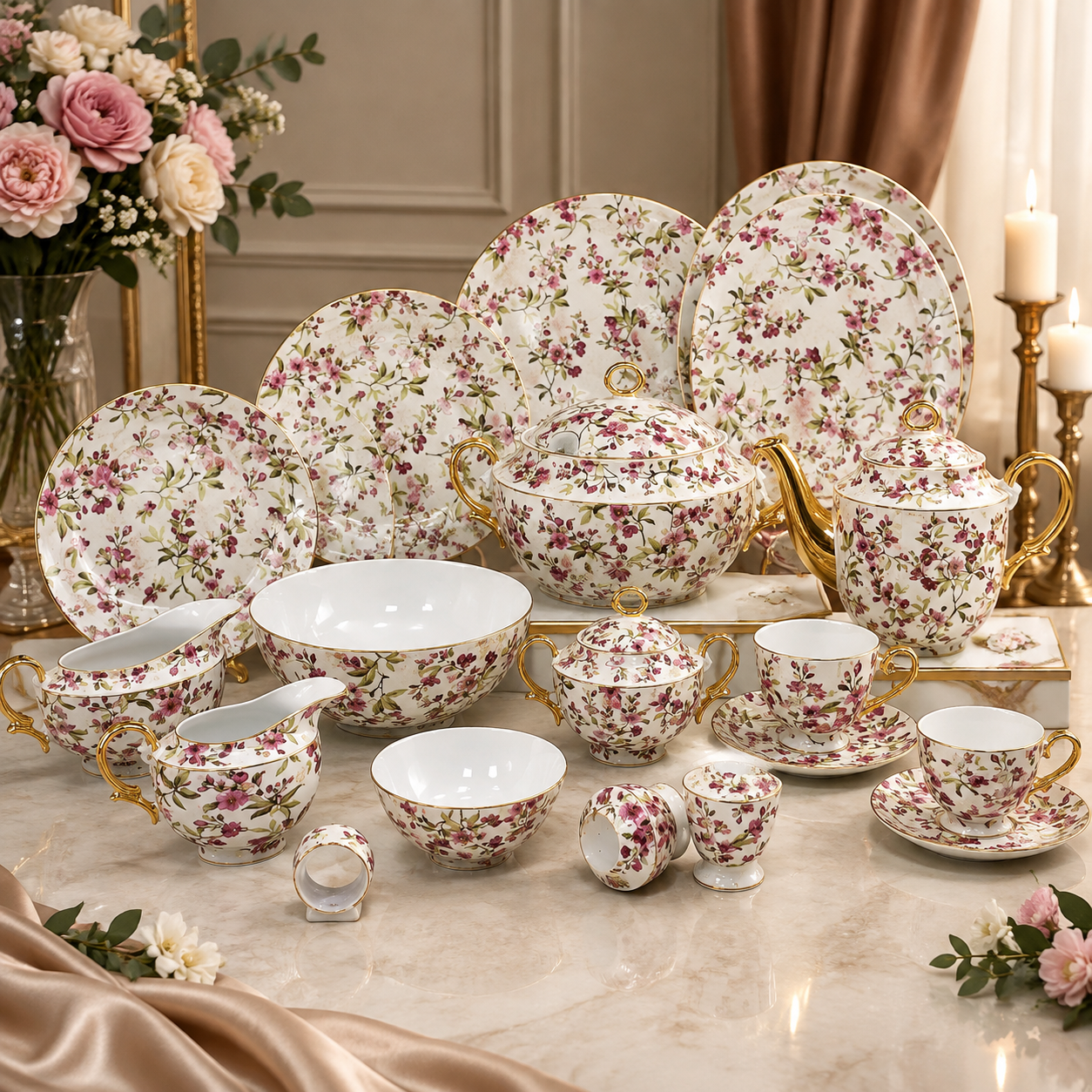 سرویس چینی 135 پارچه باواریا 18 نفره کد 539 ارسال رایگان