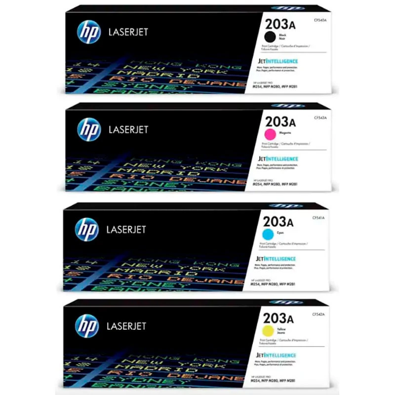 کارتریج لیزری رنگی HP LaserJet 203A بسته 4 عددیجدید