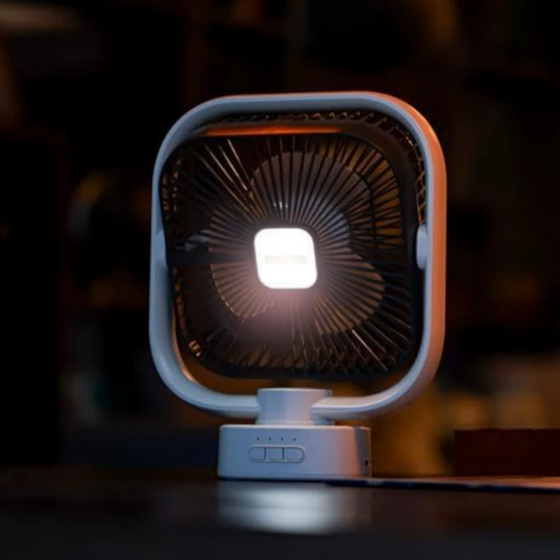 پنکه شارژی جیپاس GF21122 | پنکه رومیزی 8 اینچ با چراغ LED