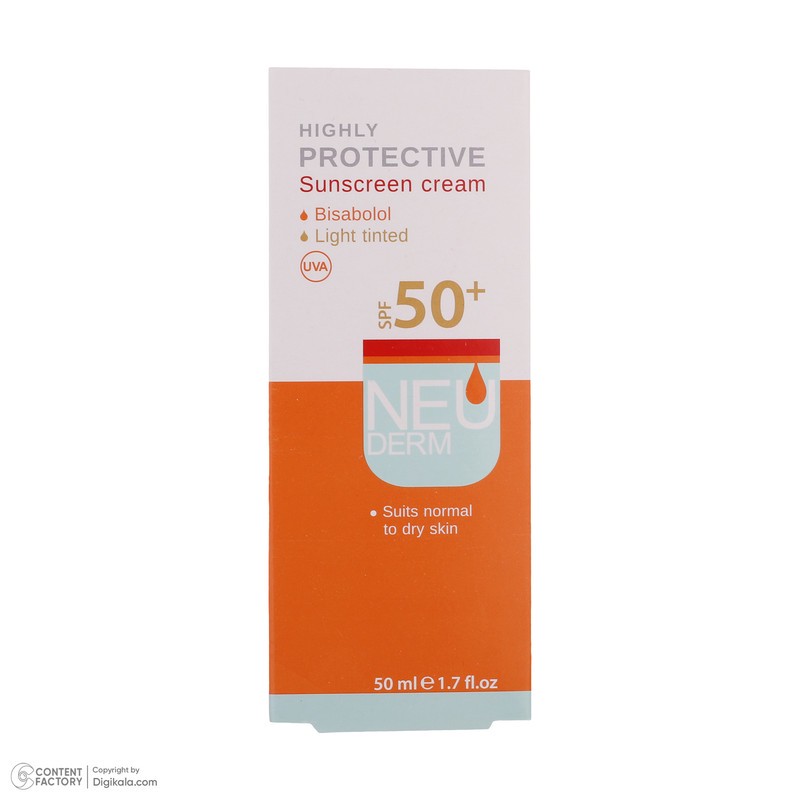 کرم ضدآفتاب نئودرم مدل Highly Protective SPF50، حجم 50 میلی لیتر