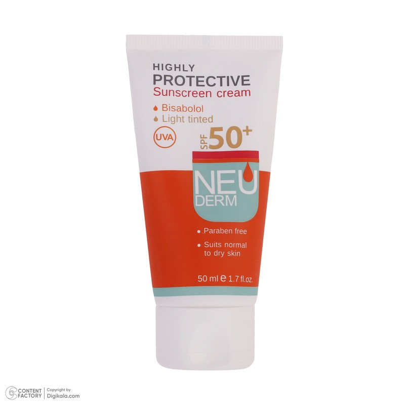 کرم ضدآفتاب نئودرم مدل Highly Protective SPF50، حجم 50 میلی لیتر