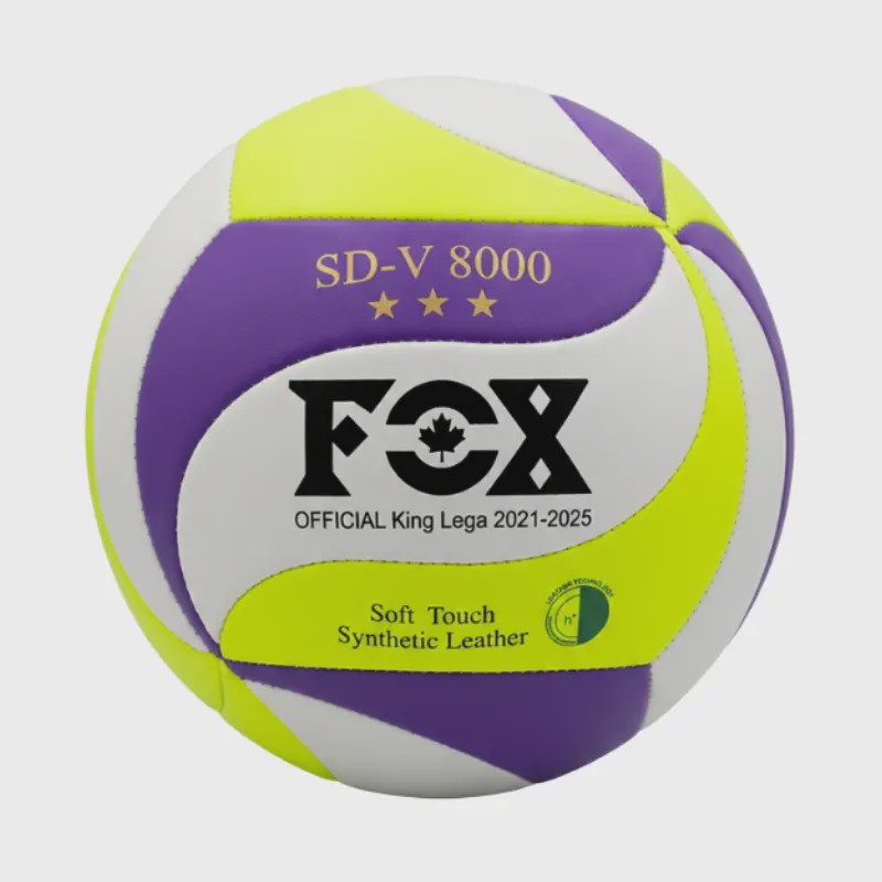 توپ والیبال چرم FOX مدل V8 سه ستاره سایز 5