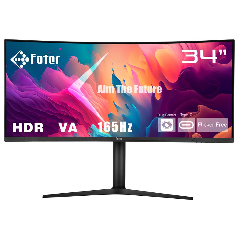 مانیتور خمیده گیمینگ 34 اینچ فاطر مدل C34-165B1 34 inch Curveجدید