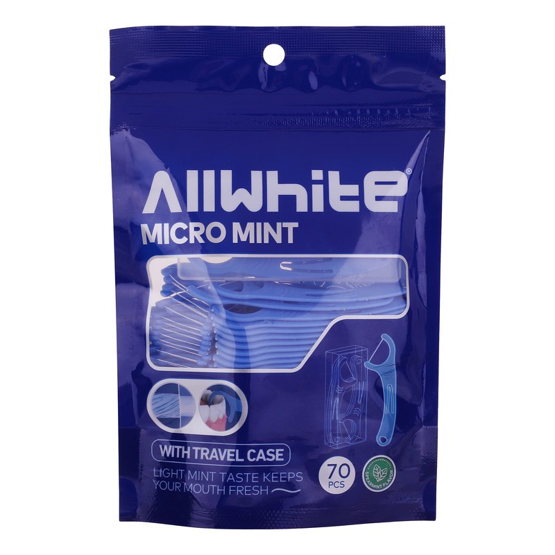 نخ دندان آل وایت مدل micro mint بسته 70 عددی ارسال پس کرایه