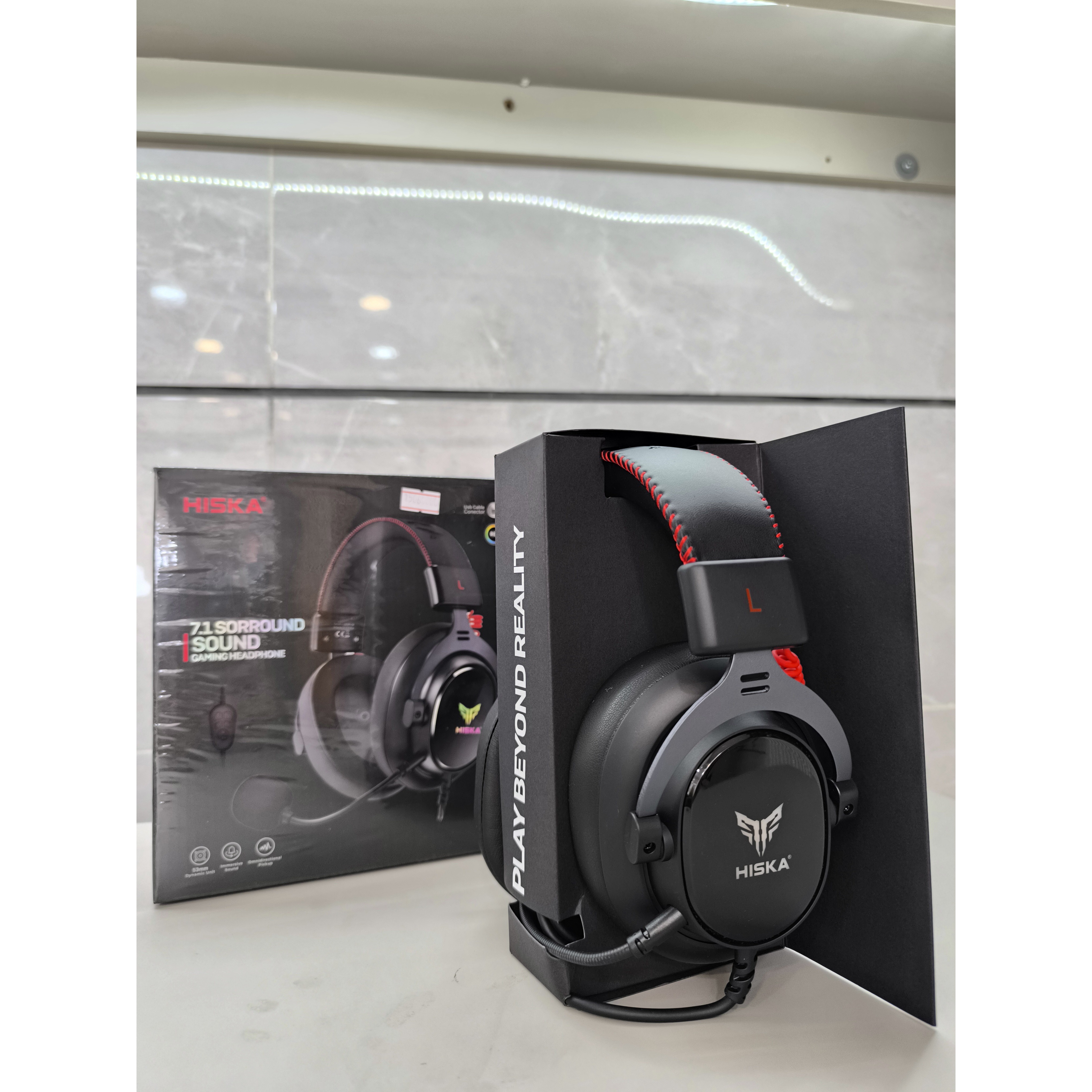 هدفون گیمینگ هیسکا مدل GHR-08 هدست سیمی RGB با صدای 7.1 و درایور 53 میلی متریجدید
