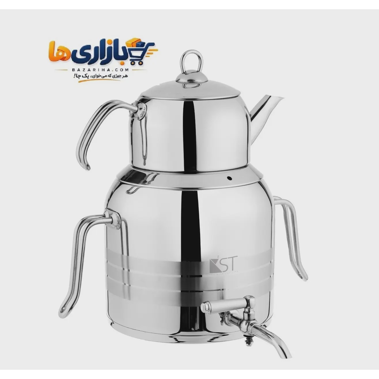 کتری و قوری 6 لیتر استیل KST کد 4031C ارسال رایگان