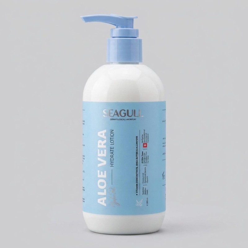 لوسیون بدن مرطوب کننده سی گل مدل Aloe-Vera حجم 300 میلی لیتر با عصاره آلوئه ورا، روغن نارگیل و ویتامین E، فاقد پارابن...