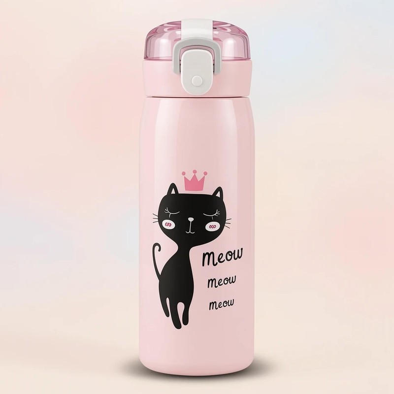 قمقمه کودک مدل گربه تاج دار MEOW گنجایش 0.35 لیترجدید