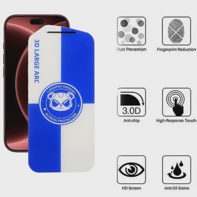 گلس بدون حاشیه آیفون 18 پرو iphone 18 PRO برند کوزا جنس شیشه ای با کیفیت بی نظیر و نصب آسان