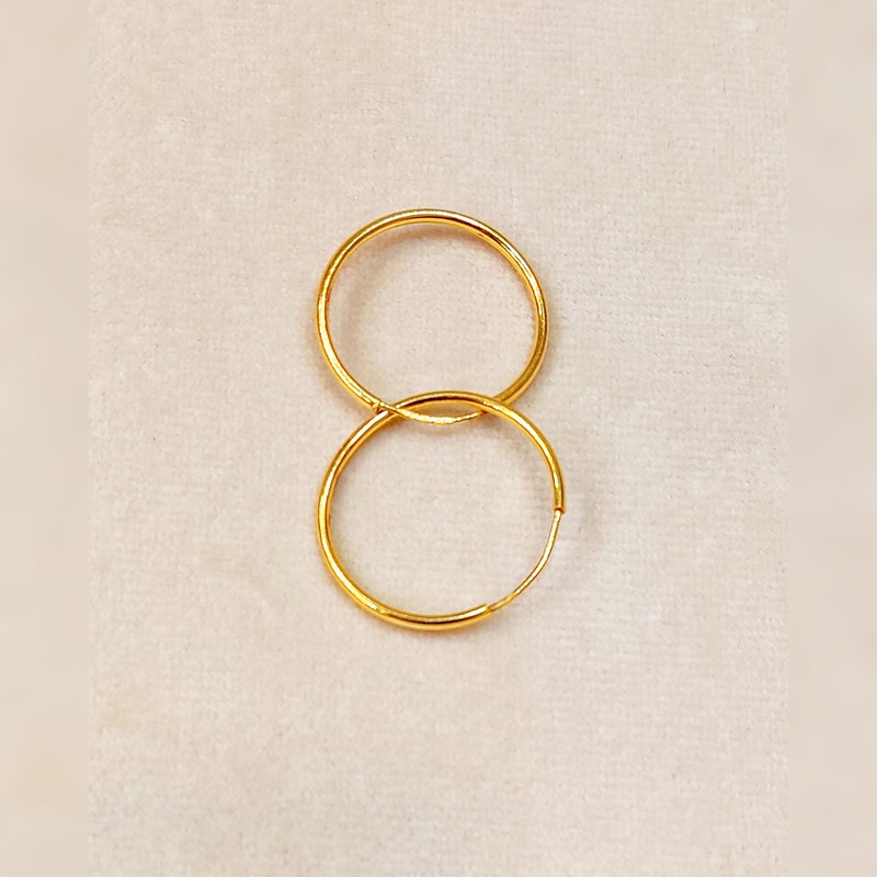 گوشواره طلا 18 عیار زنانه مدل آویز حلقه ای کد 322