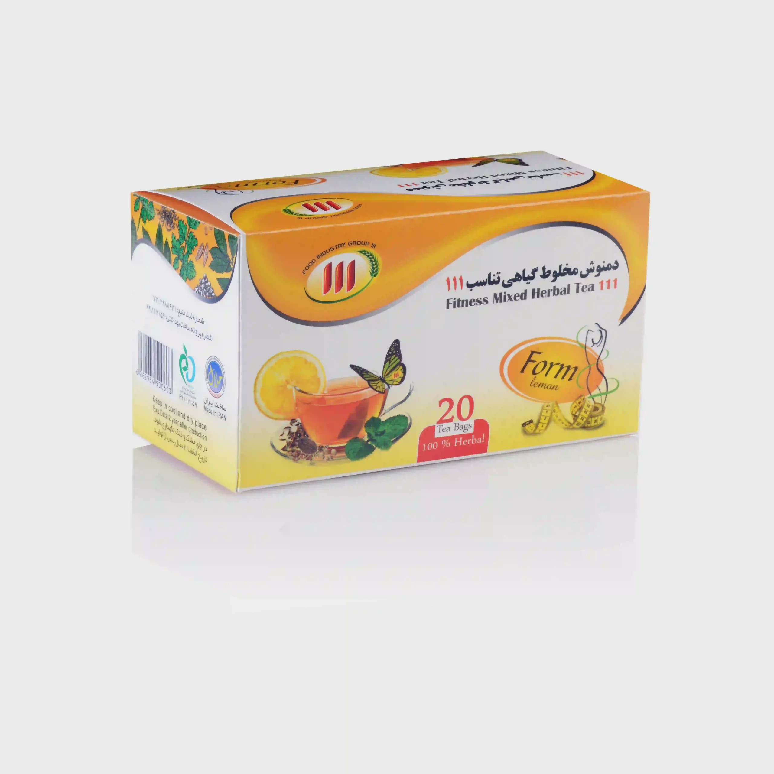 دمنوش تناسب 111 مخلوط چند گیاه تی بگ 20 عددی