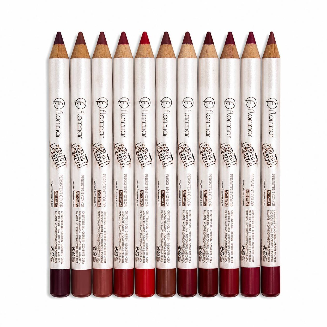 رژلب مدادی Flormar Perfect Lips Style بسته 12 عددی