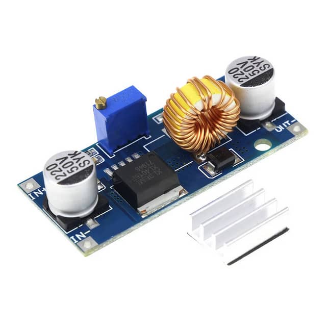 ماژول کاهنده XL4015 5A با هیت سینک مدل 2جدید