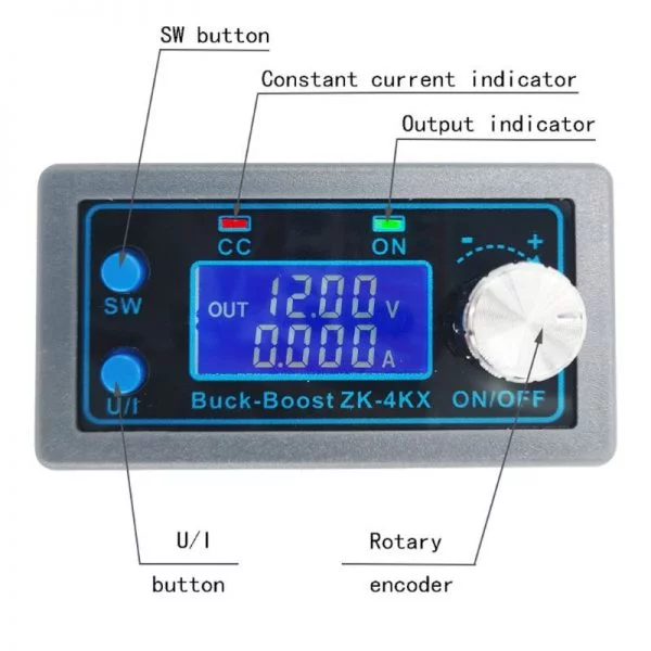 ماژول مبدل DC-DC افزاینده و کاهنده 35 وات 4 آمپر ZK-4KXجدید