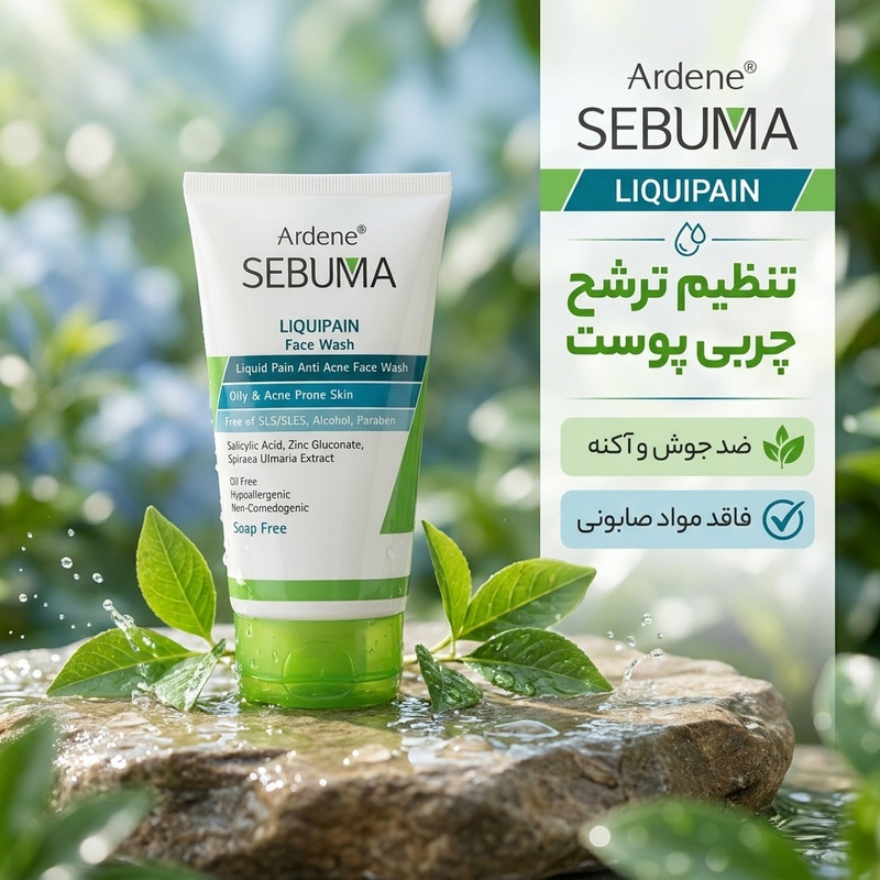 مایع شستوشوی صورت آردن سبوما مدل Liquipain حجم 150 میلیلیترجدید