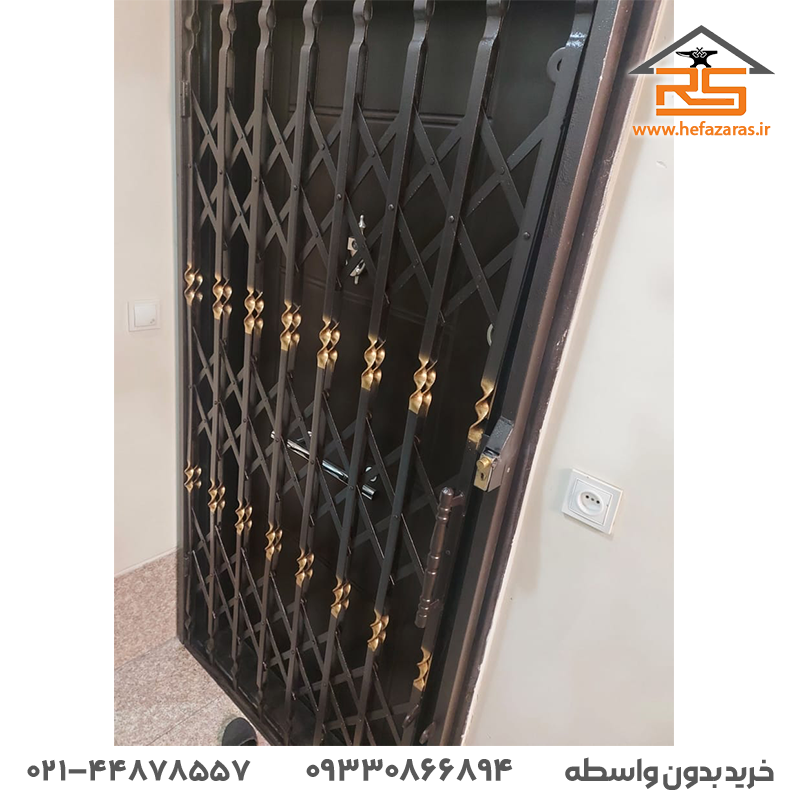 حفاظ آکاردئونی 3 گل پیچ شکلاتی رنگ کورهای