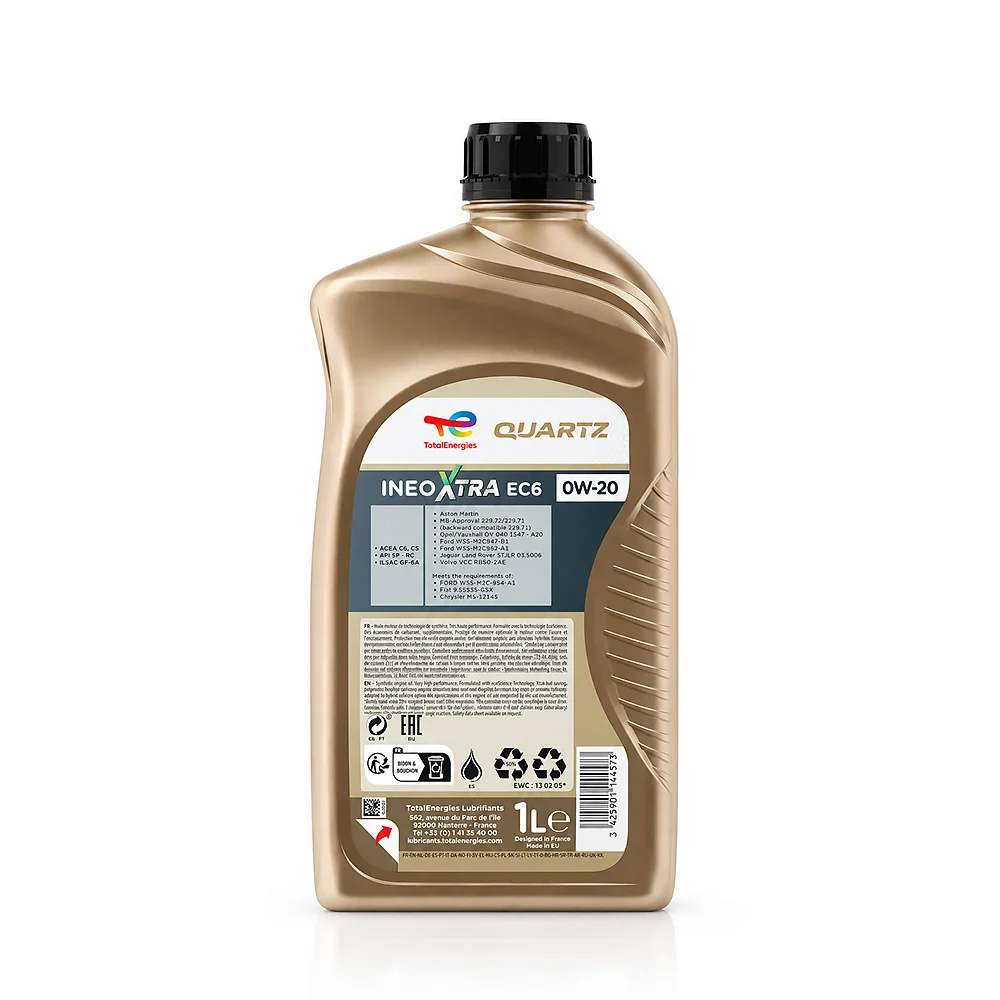 روغن موتور توتال 0W-20 SP INEO XTRA EC6 (1 لیتری)جدید