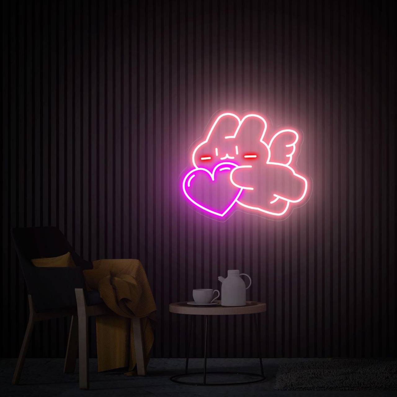 تابلو نئون خرس پرنده مهربان