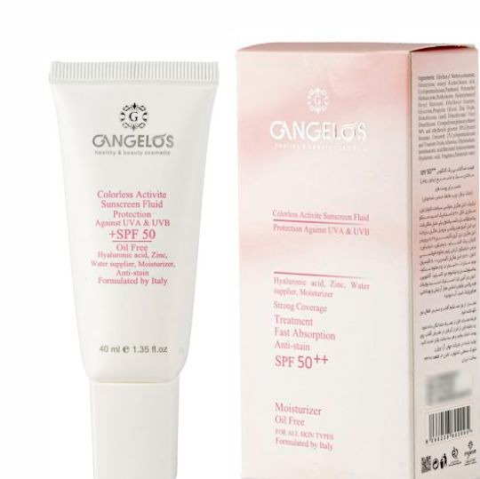 فلوئید ضدآفتاب بی رنگ گانگلوس spf50 حجم 40 میلی لیتر 