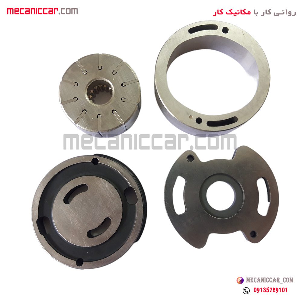 اسیابک پمپ هیدرولیک (پشت گرد 2 پیچ ) کامل (ماه و ستاره) پژو 206 و 405 و پارس و سمند