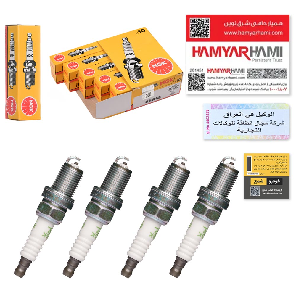 شمع انجیکا NGK BKR6E 6962 پایه کوتاه | 🇯🇵 اصلی ژاپنجدید