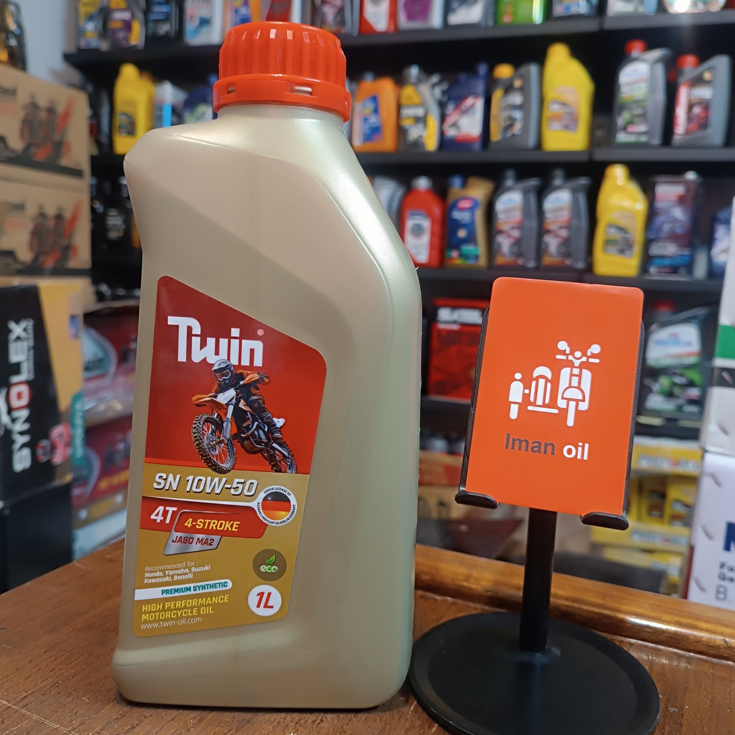 روغن موتورسیکلت تویین TWIN 10W50 SN 1L MA2 Semi Syn پس کرایه