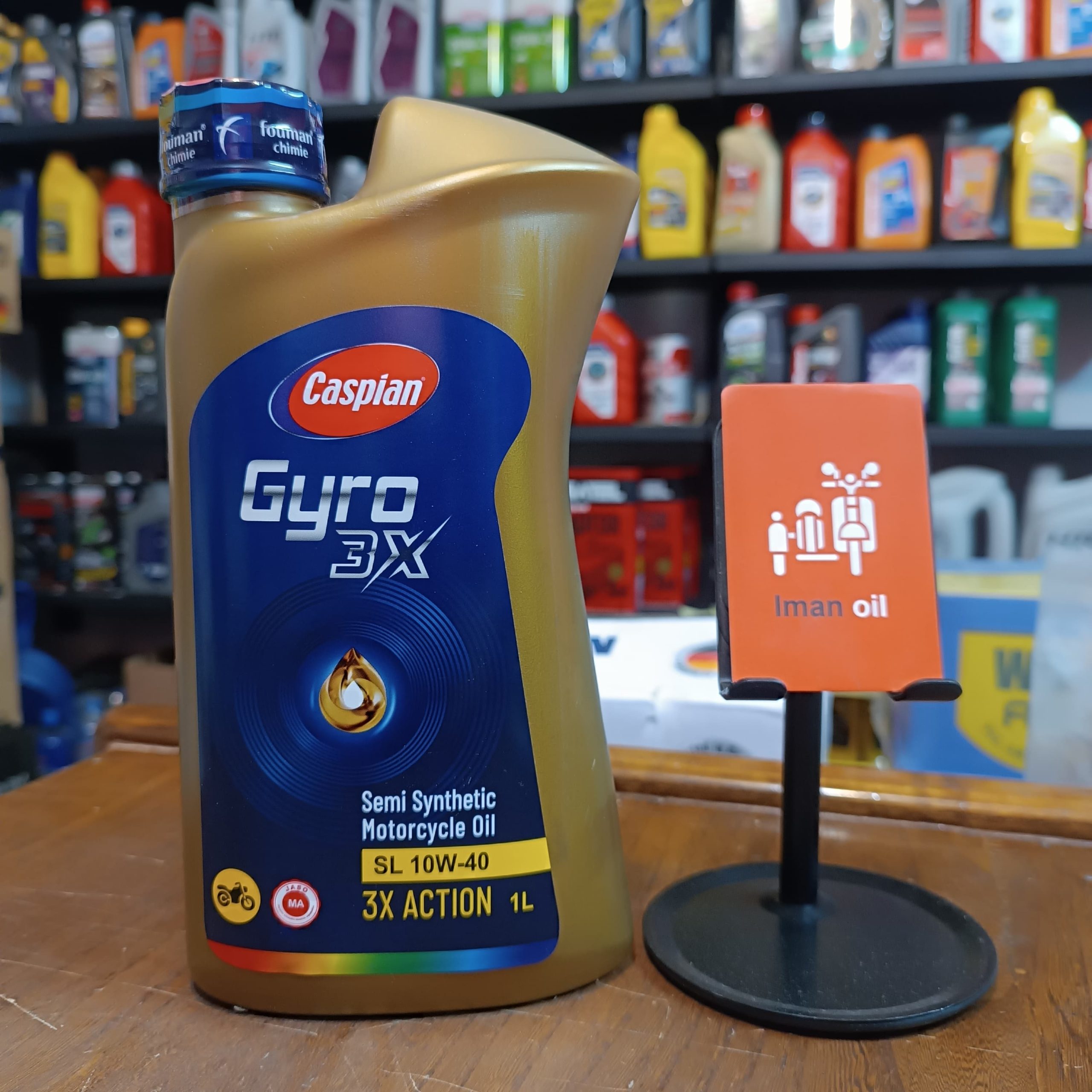 روغن موتورسیکلت کاسپین جیرو CASPIAN 10W40 SL 1L MA Semi Syn پس کرایه